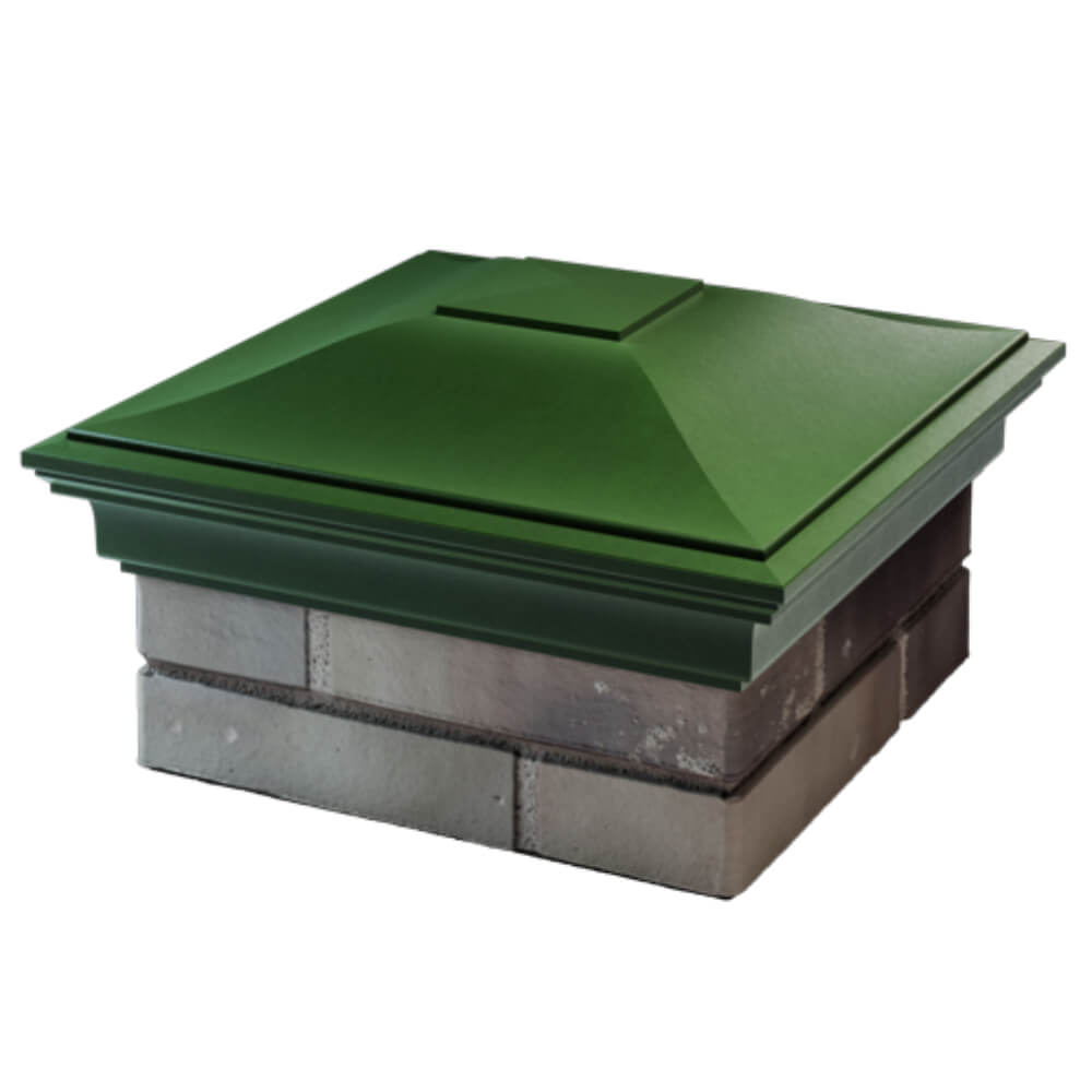 Колпак Zking Монблан Зеленый на столб 1.5х1.5 кирпича (385х385мм) в Минске фото