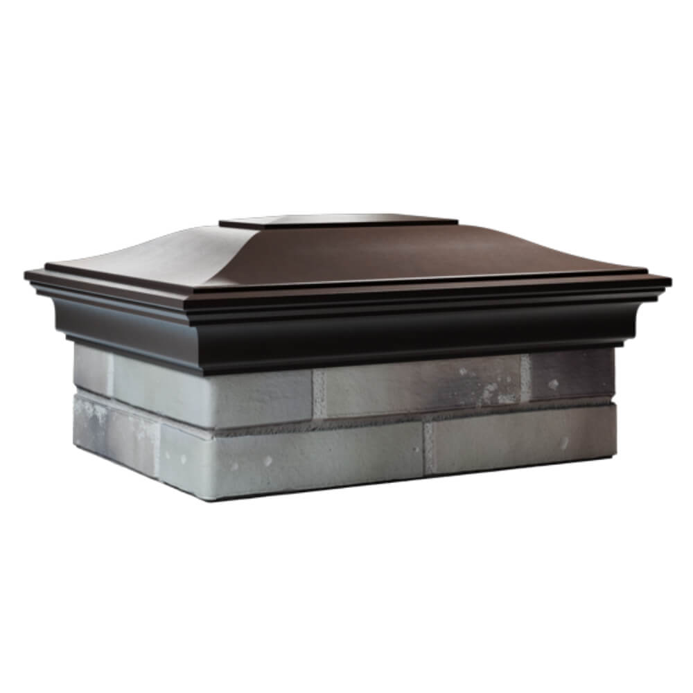 Колпак Zking Монблан Коричневый на столб 2х1.5 кирпича (515х385мм) в Минске фото