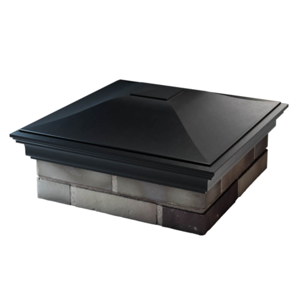 Колпак Zking Монблан Черный на столб 2х2 кирпича (515х515мм) в Минске фото