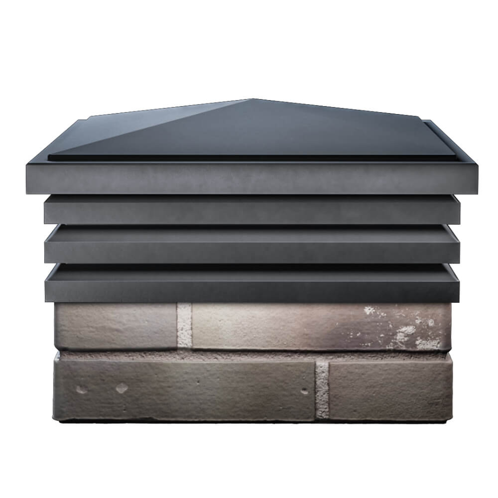 Колпак Zking Бона ХайТек Серый на столб 1.5х1.5 кирпича (385х385мм) Минск фото