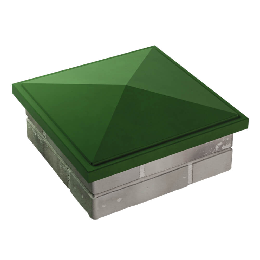 Колпак Zking БонаМоно Зеленый на столб 1.5х1.5 кирпича (385х385, 400х400мм) в Минске фото