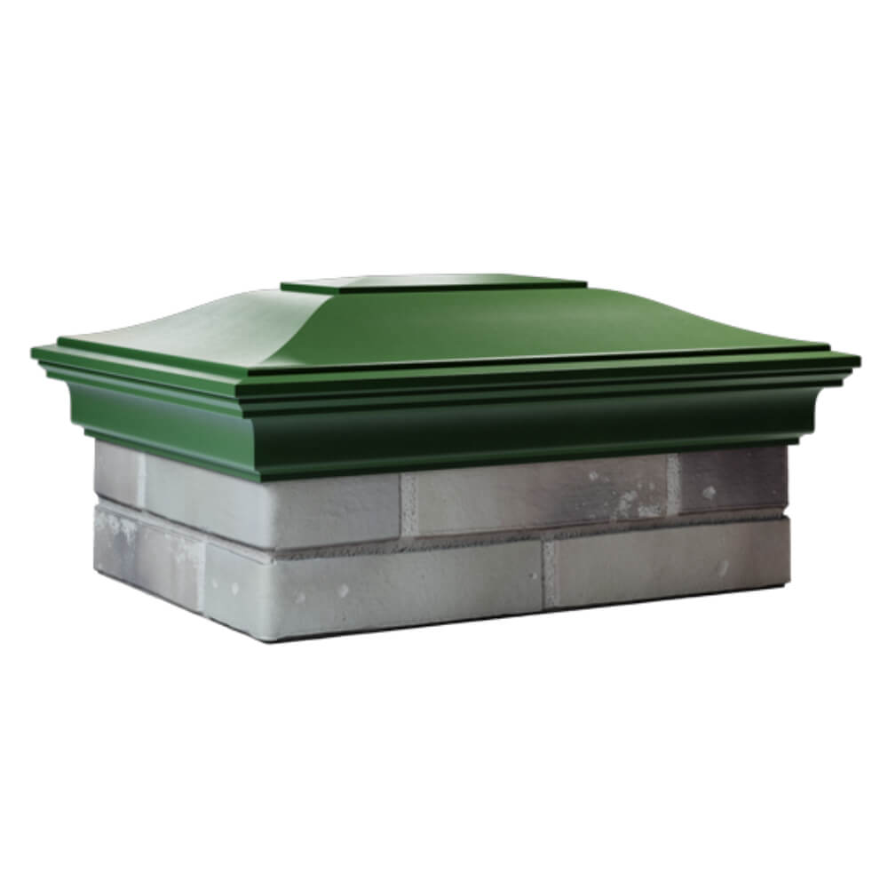 Колпак Zking Монблан Зеленый на столб 2х1.5 кирпича (515х385мм) в Минске фото