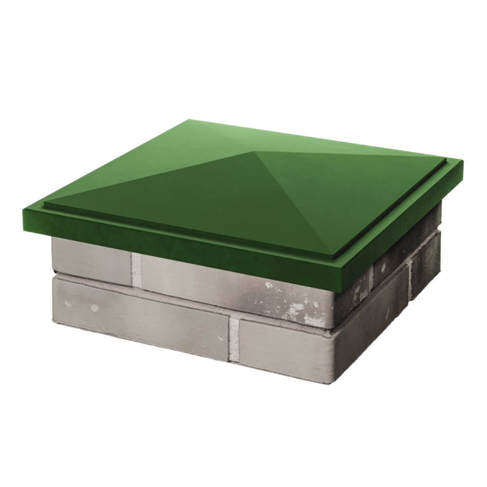 Колпак Zking БонаМоно Зеленый на столб 1.5х1.5 кирпича (385х385, 400х400мм) в Минске фото