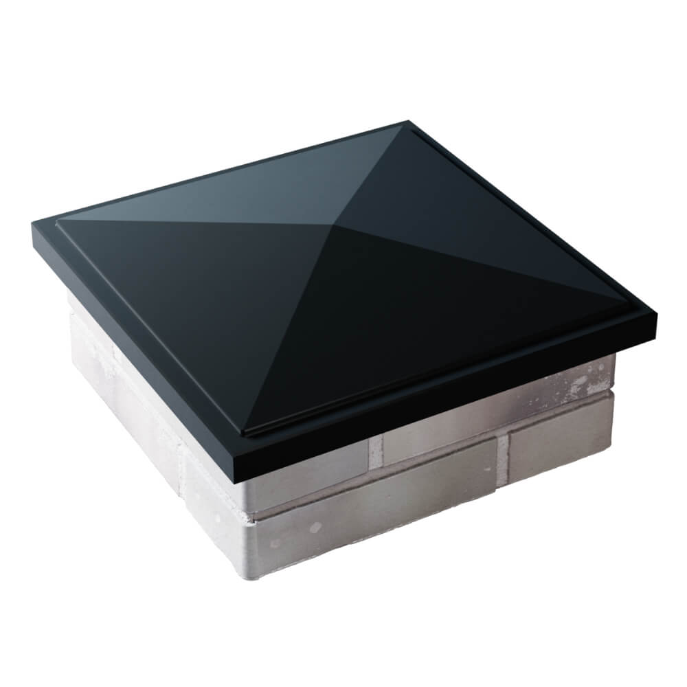 Колпак Zking БонаМоно Черный на столб 1.5х1.5 кирпича (385х385, 400х400мм) в Минске фото