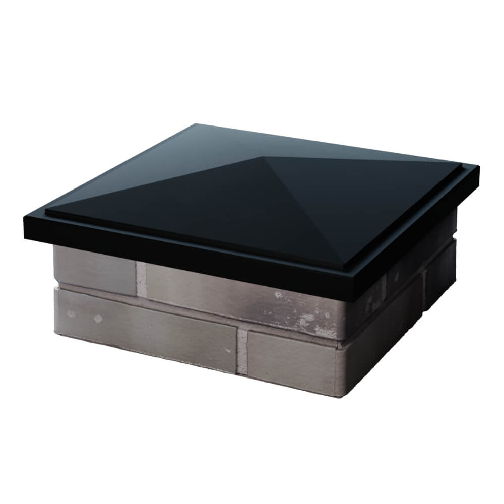 Колпак Zking БонаМоно Черный на столб 1.5х1.5 кирпича (385х385, 400х400мм) в Минске фото