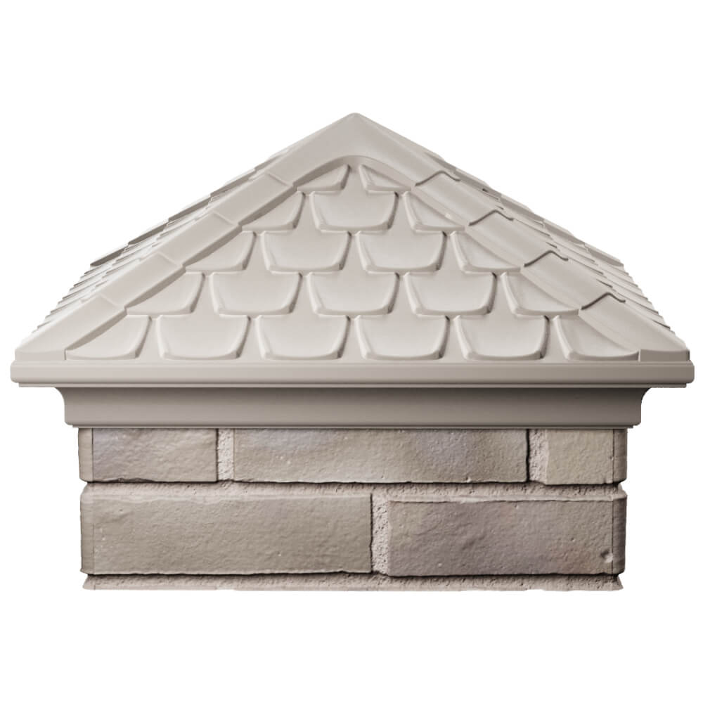 Колпак Zking Эльбрус Бежевый на столб 1.5х1.5 кирпича (385х385мм) Минск фото