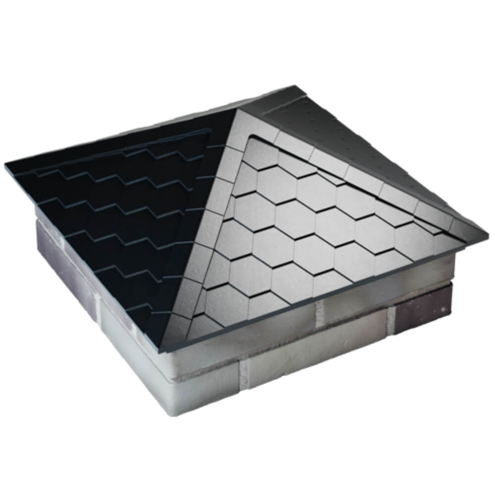 Колпак Zking Эверест Черный на столб 2х2 кирпича (535х535мм) Минск фото