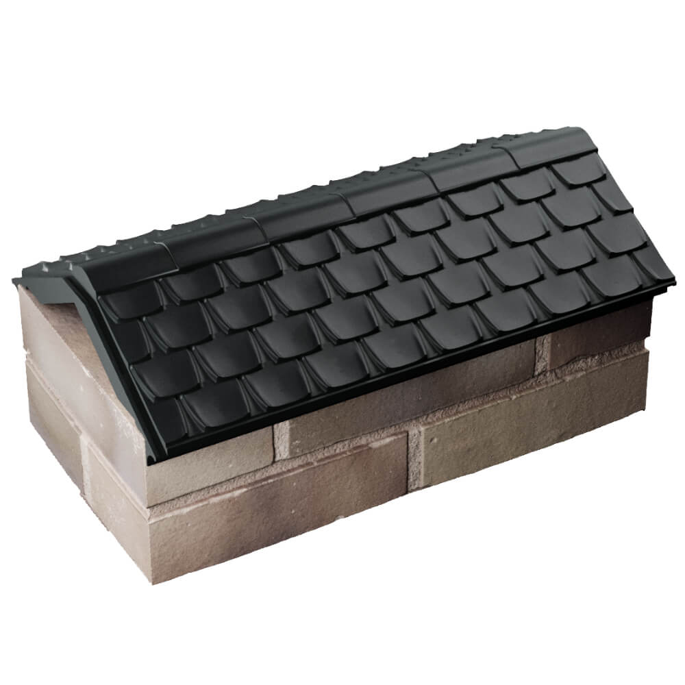 Парапет Zking Эльбрус Черный с посадкой на 1 кирпич (255мм) в Минске фото