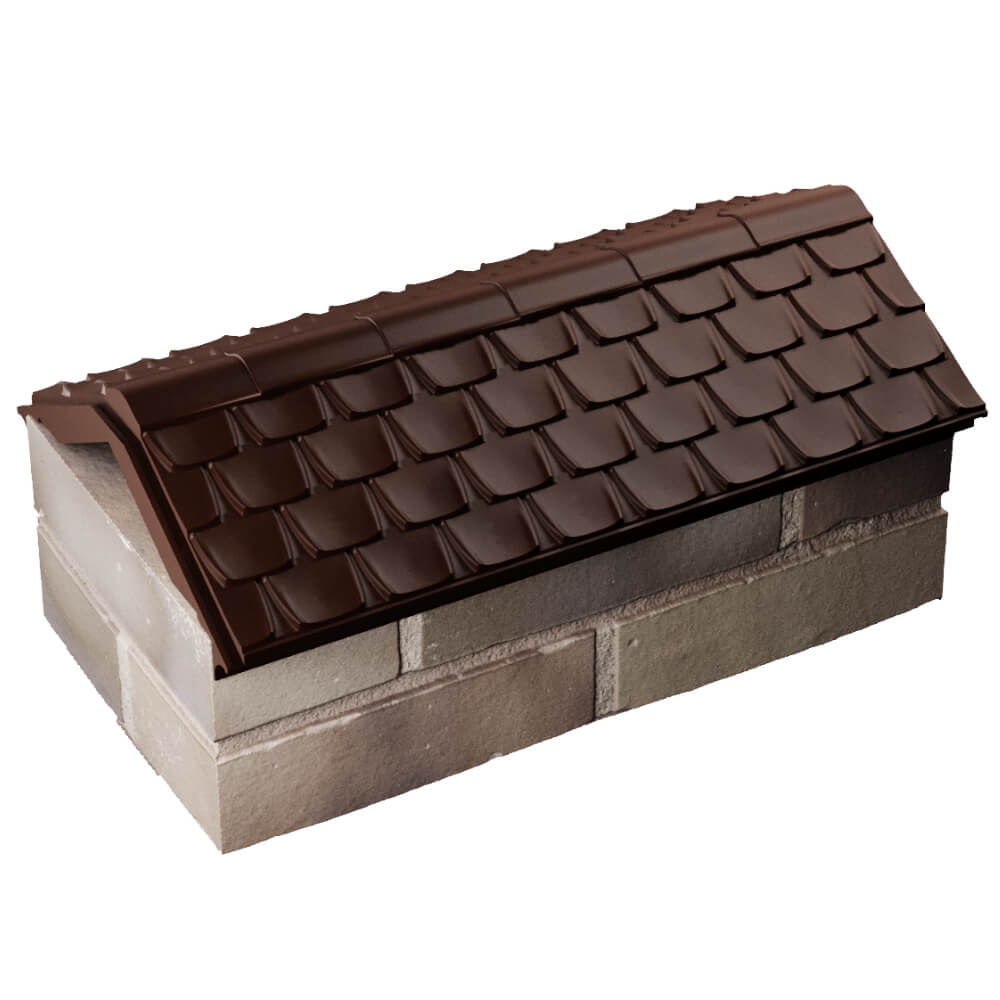 Парапет Zking Эльбрус Коричневый с посадкой на 1 кирпич (255мм) в Минске фото