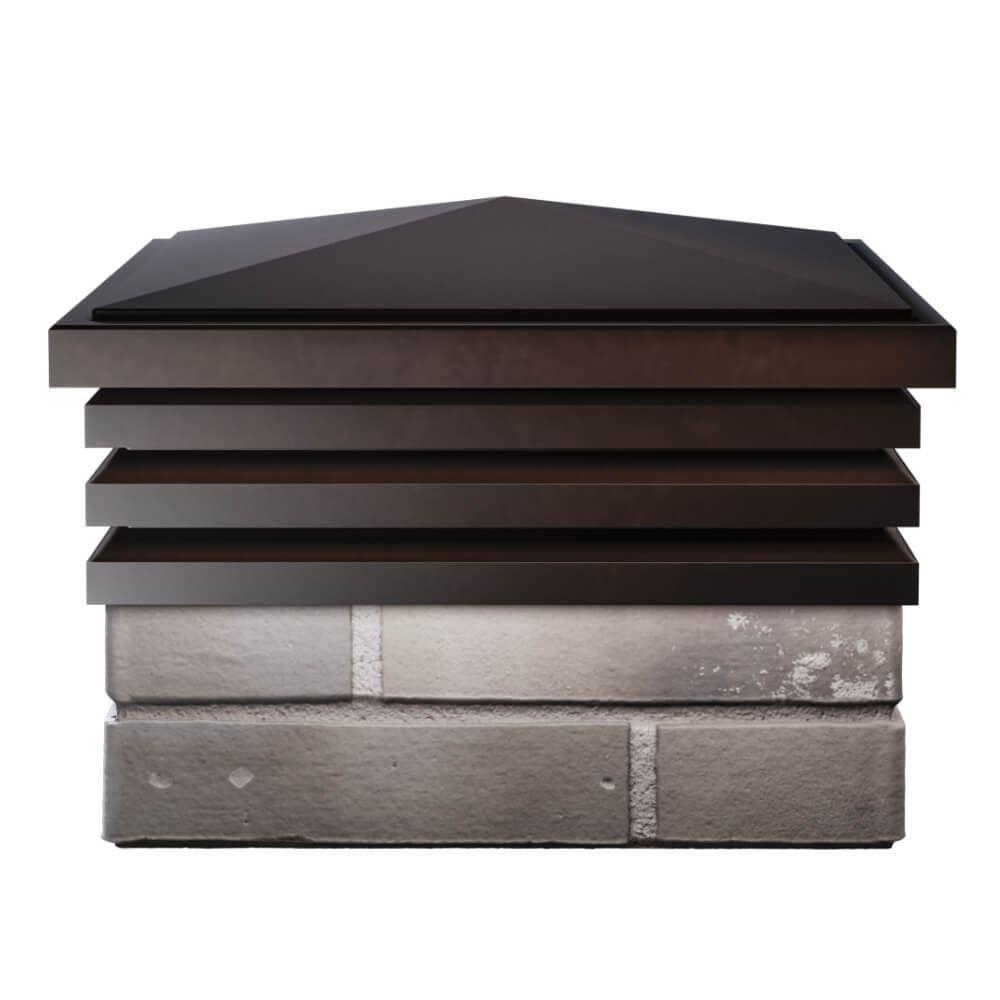 Колпак Zking Бона ХайТек Коричневый на столб 1.5х1.5 кирпича (385х385мм) Минск фото