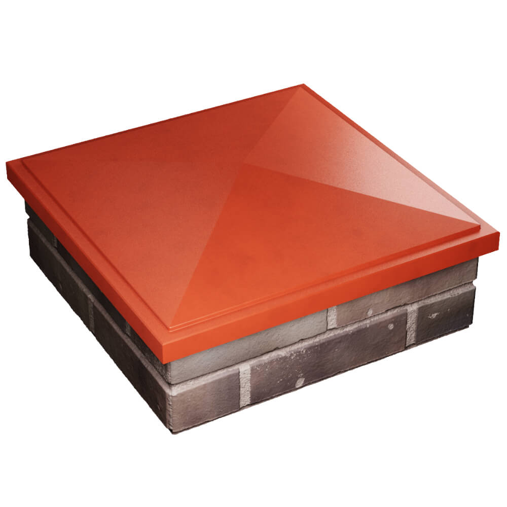 Колпак Zking БонаМоно Красный на столб 2х2 кирпича (515х515, 530х530мм) в Минске фото