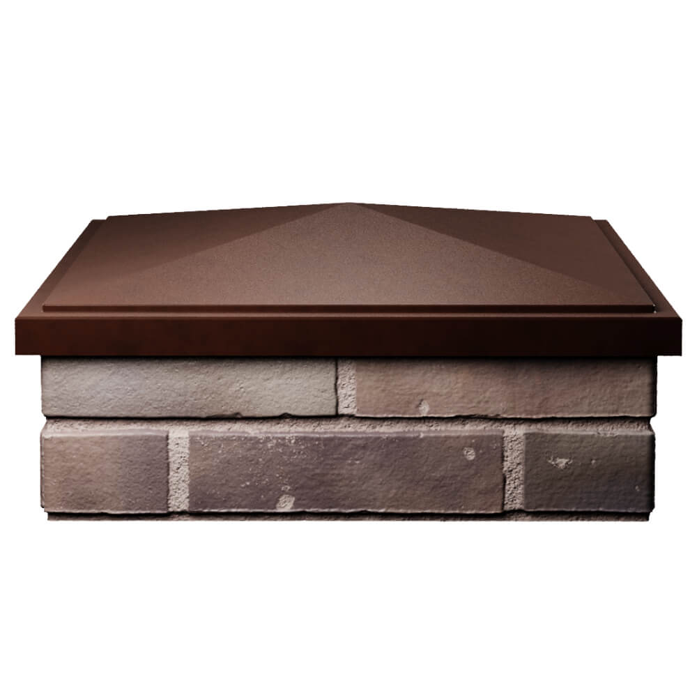 Колпак Zking БонаМоно Коричневый на столб 2х2 кирпича (515х515, 530х530мм) Минск фото