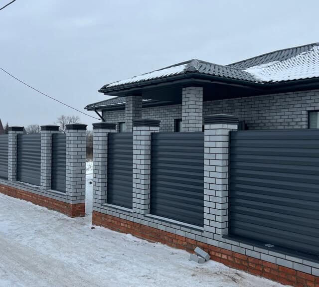 Колпак Zking Бона ХайТек Серый на столб 1.5х1.5 кирпича (385х385мм) в Минске фото