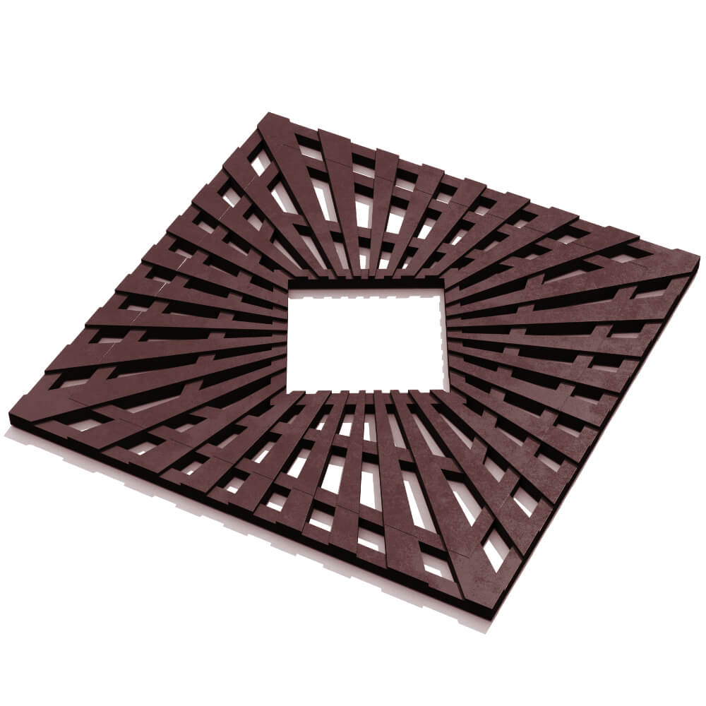 Приствольная решетка для дерева ZKING ATMOSPHERE 1.2х1.2м Коричневая в Минске фото