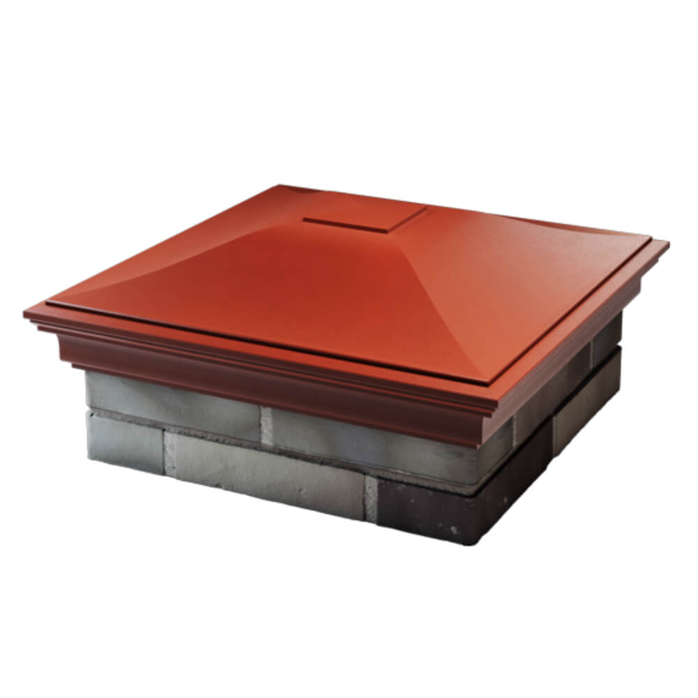 Колпак Zking Монблан Красный на столб 2х2 кирпича (515х515мм) в Минске фото