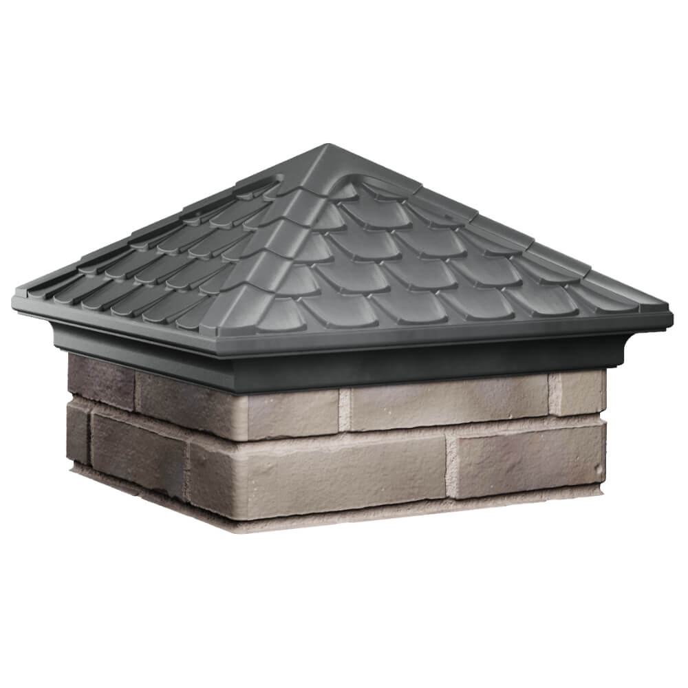 Колпак Zking Эльбрус Серый на столб 1.5х1.5 кирпича (385х385мм) в Минске фото