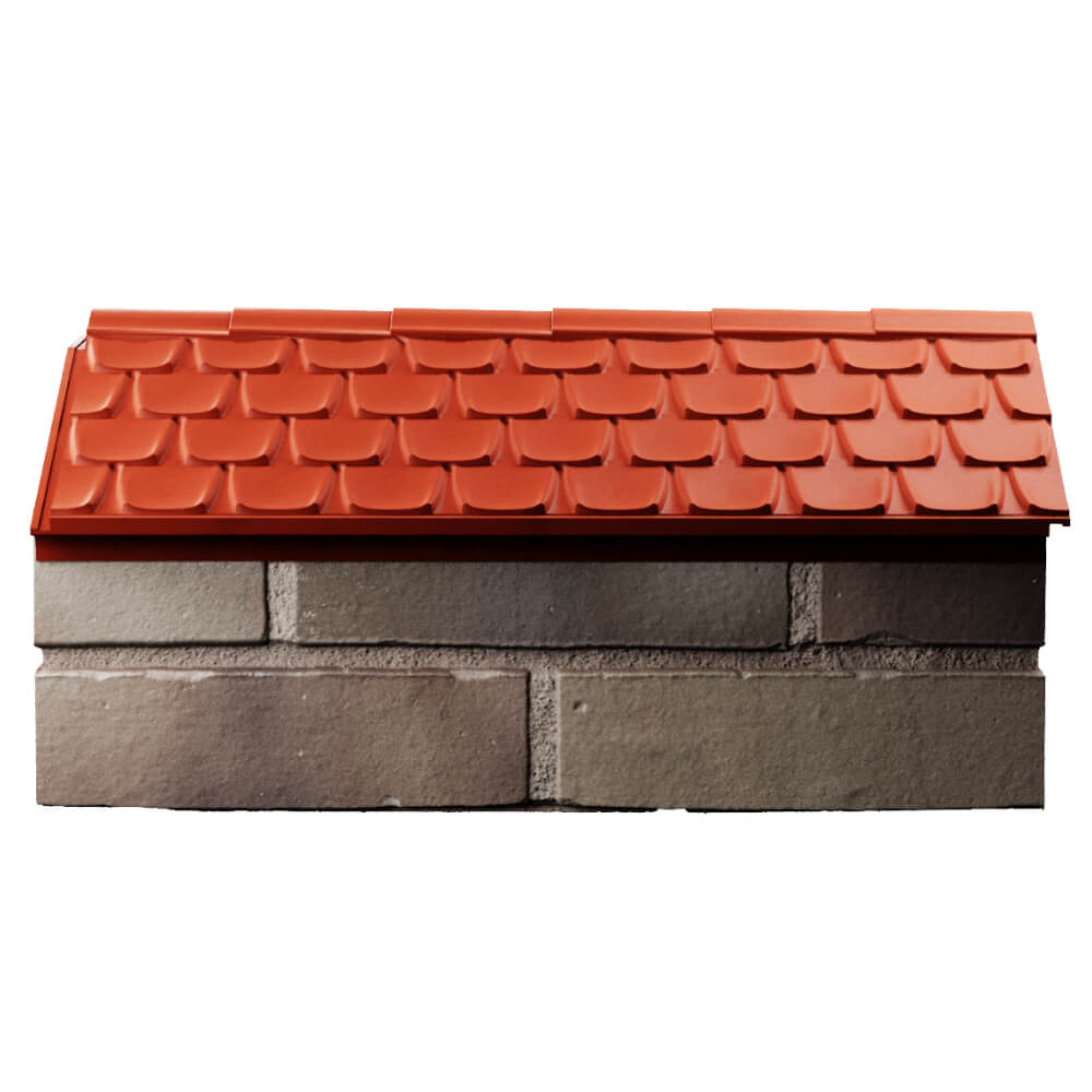 Парапет Zking Эльбрус Красный с посадкой на 1 кирпич (255мм) в Минске фото