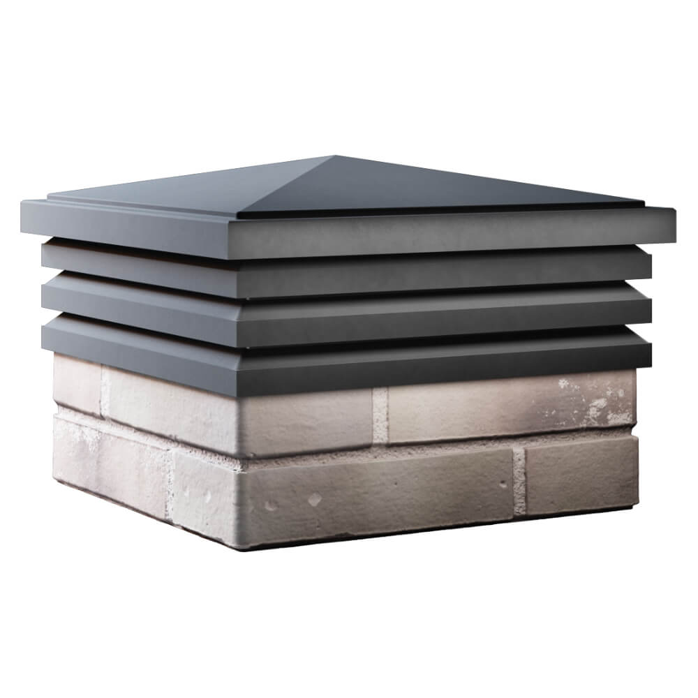 Колпак Zking Бона ХайТек Серый на столб 1.5х1.5 кирпича (385х385мм) в Минске фото