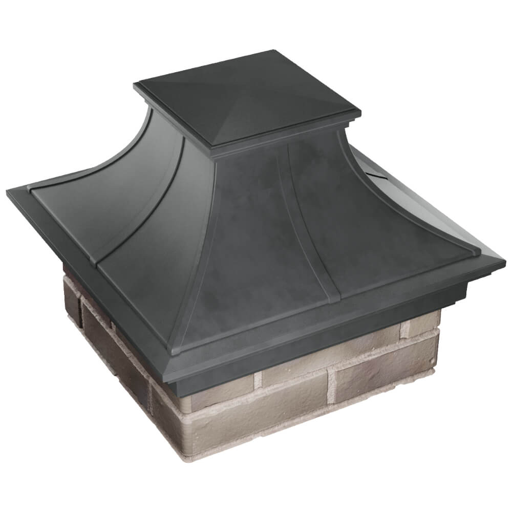 Колпак Zking Монблан Премиум Серый на столб 1.5х1.5 кирпича (385х385мм) в Минске фото