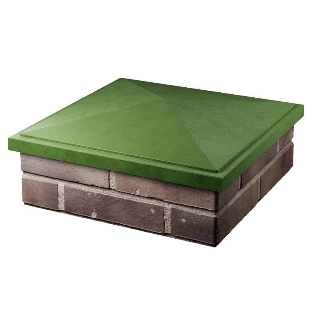 Колпак Zking БонаМоно Зеленый на столб 2х2 кирпича (515х515, 530х530мм) в Минске фото