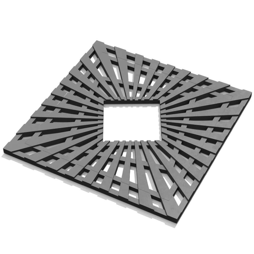 Приствольная решетка для дерева ZKING ATMOSPHERE 1.2х1.2м Серая в Минске фото