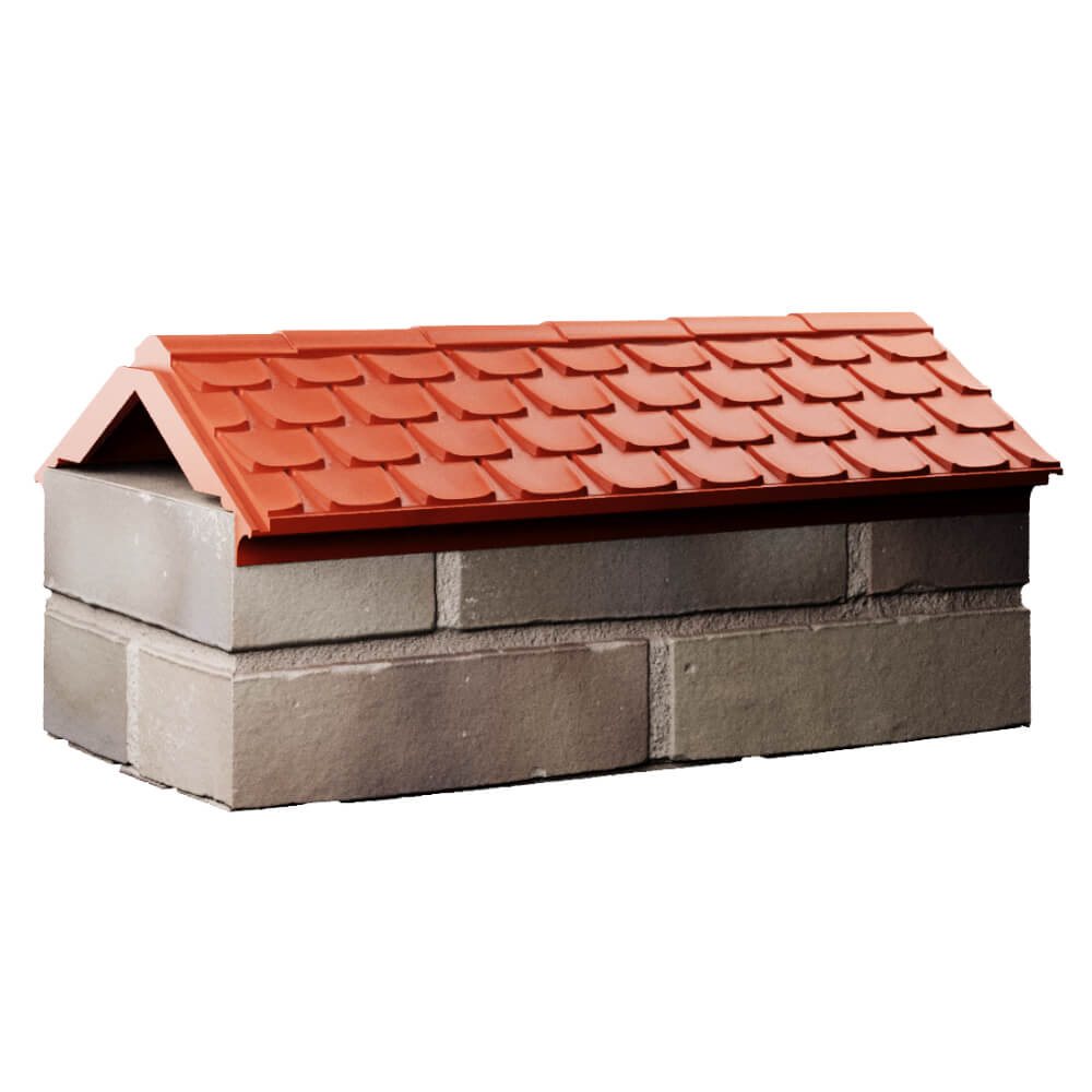 Парапет Zking Эльбрус Красный с посадкой на 1 кирпич (255мм) Минск фото