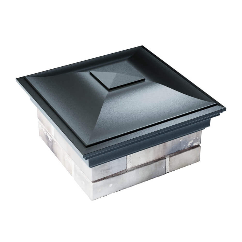 Колпак Zking Монблан Черный на столб 1.5х1.5 еврокирпича 0.7НФ (355х355мм) в Минске фото