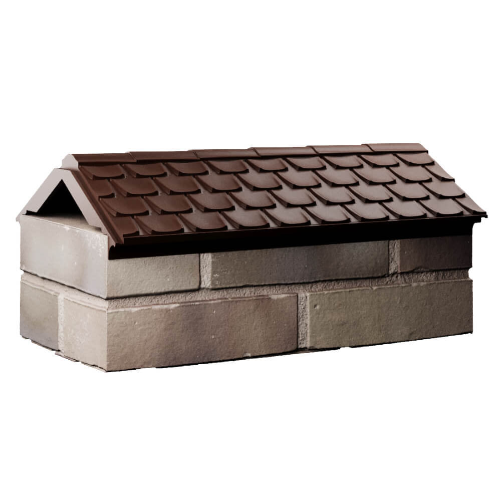 Парапет Zking Эльбрус Коричневый с посадкой на 1 кирпич (255мм) Минск фото