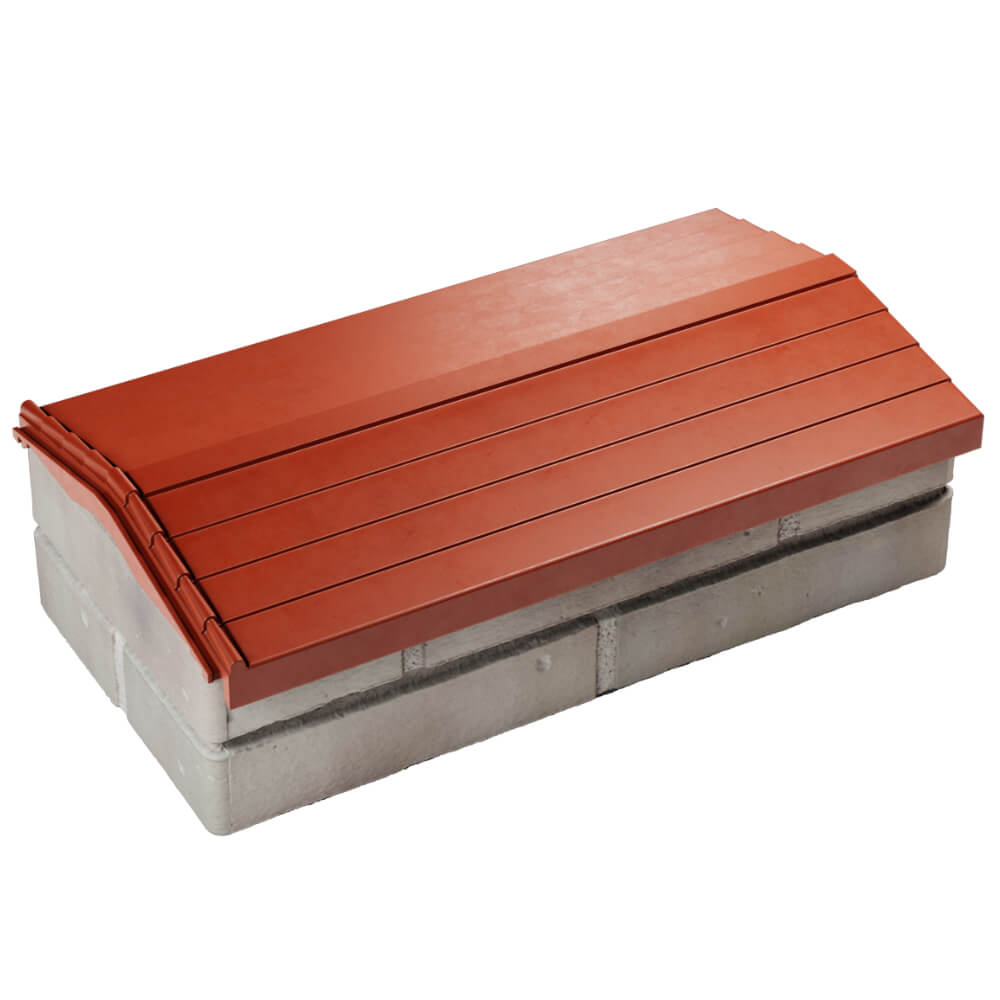 Парапет Zking Бона ХайТек Красный с посадкой на 1 кирпич (200/225/255мм) в Минске фото