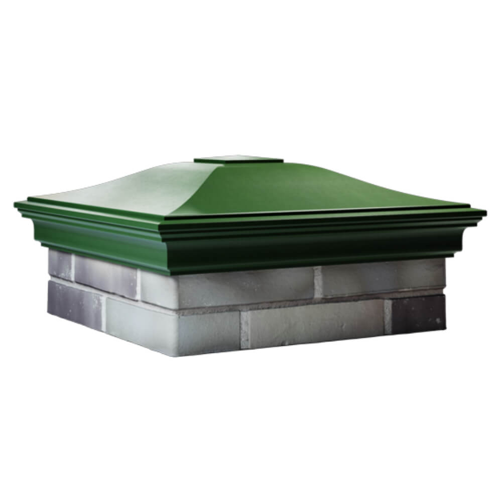 Колпак Zking Монблан Зеленый на столб 2х2 кирпича (515х515мм) в Минске фото