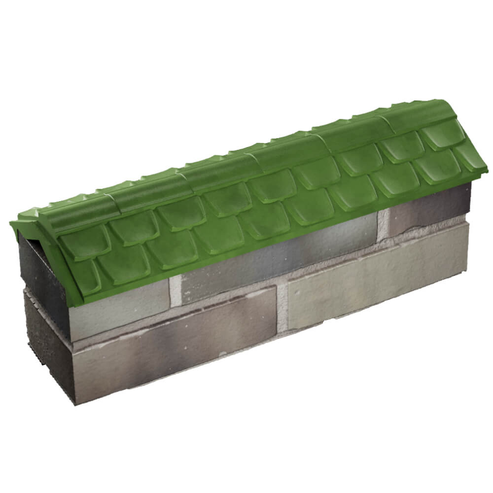 Парапет Zking Эльбрус Зеленый с посадкой на 0.5 кирпича (130мм) в Минске фото